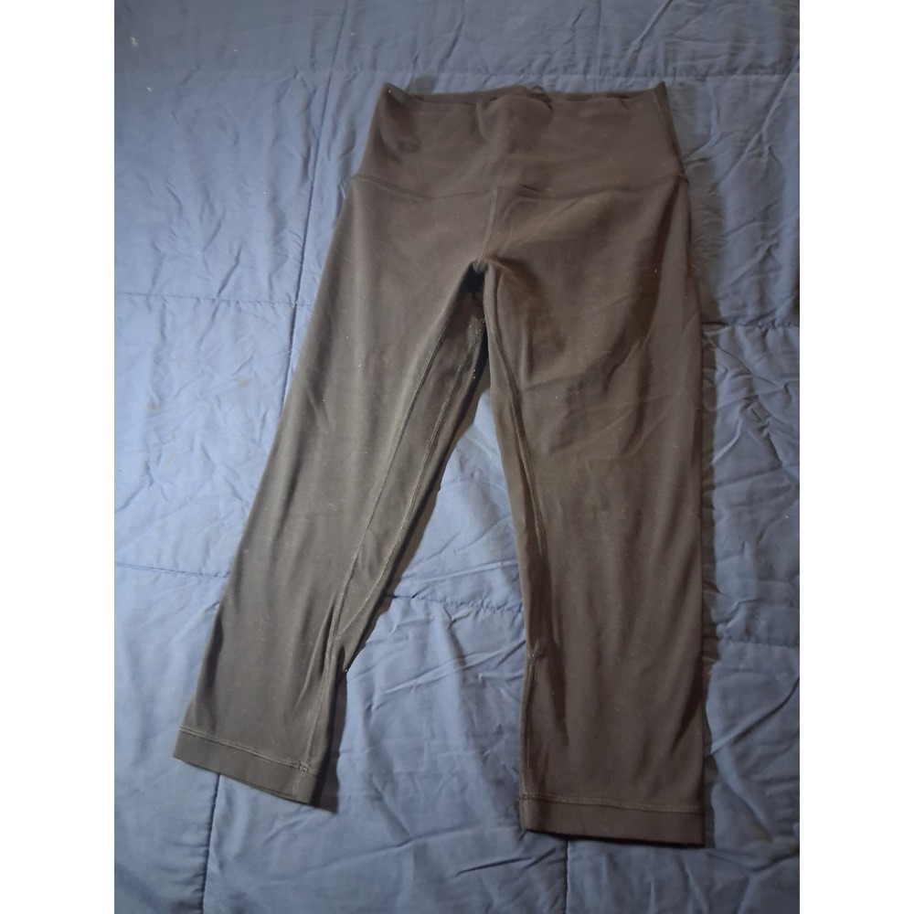 Lululemon Align High-Rise Crop 21 Black Nulu Yoga Pants Leggings Size 6